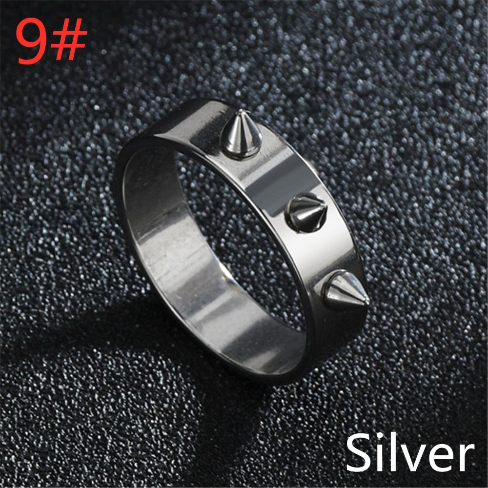 

Готическое кольцо из нержавеющей стали в стиле панк, мужское и женское, ювелирное украшение с шипами, студенческие кольца в стиле рок-хип-хоп 12