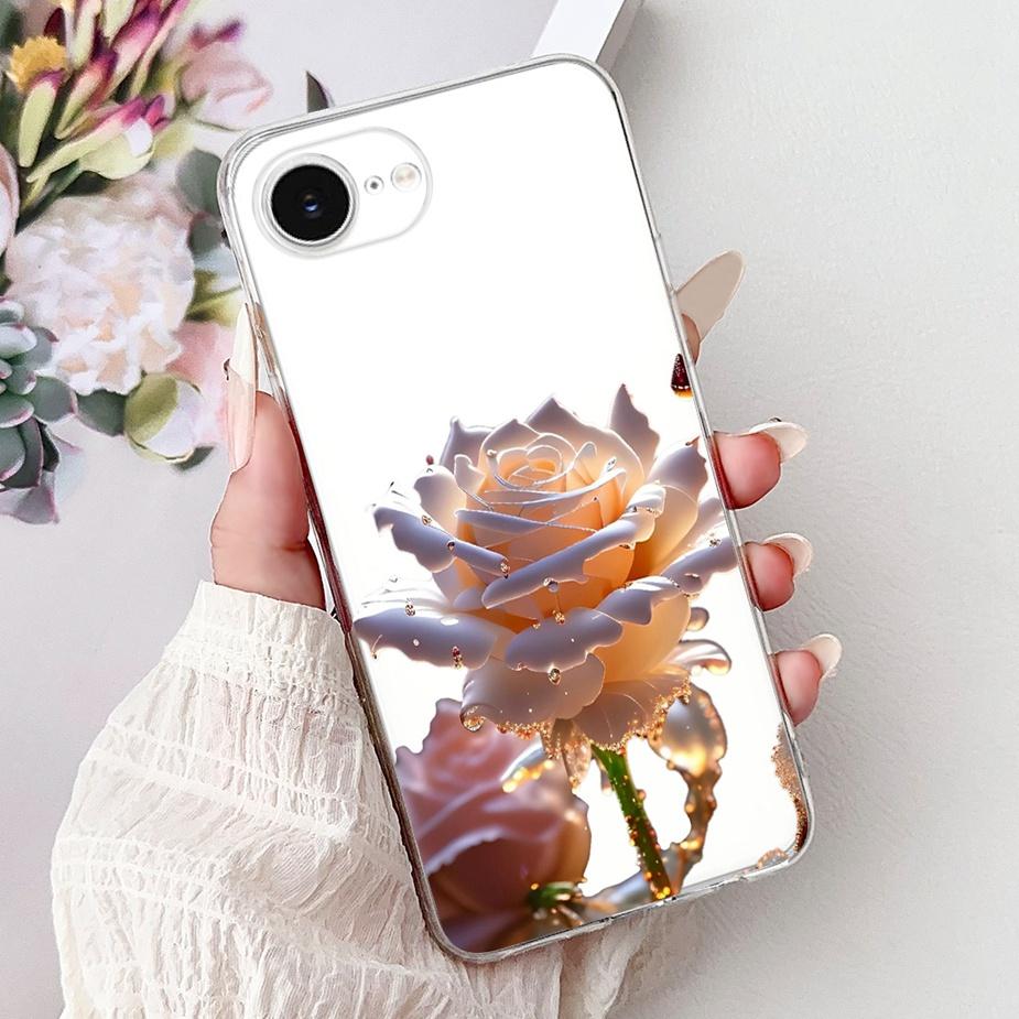 Für Apple iPhone 16e Hülle Neue Luxus Bemalte Abdeckung Weiche Silikon Handyhülle Für iPhone SE 4 SE4 2025 iPhone16e Rückseite Stoßfänger