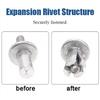 10-100PCS Aluminum Hammer Drive Rivets with Flat Round Head for Fast Metal To Plastic Fastening and Sheet Material Bonding