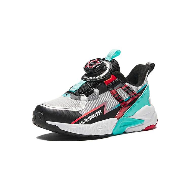 Anta Kids Balance Bike Non-Slip Wear-Resistant Low-Top Running Shoes Kids Shoes Black Silver Red 312349963-1