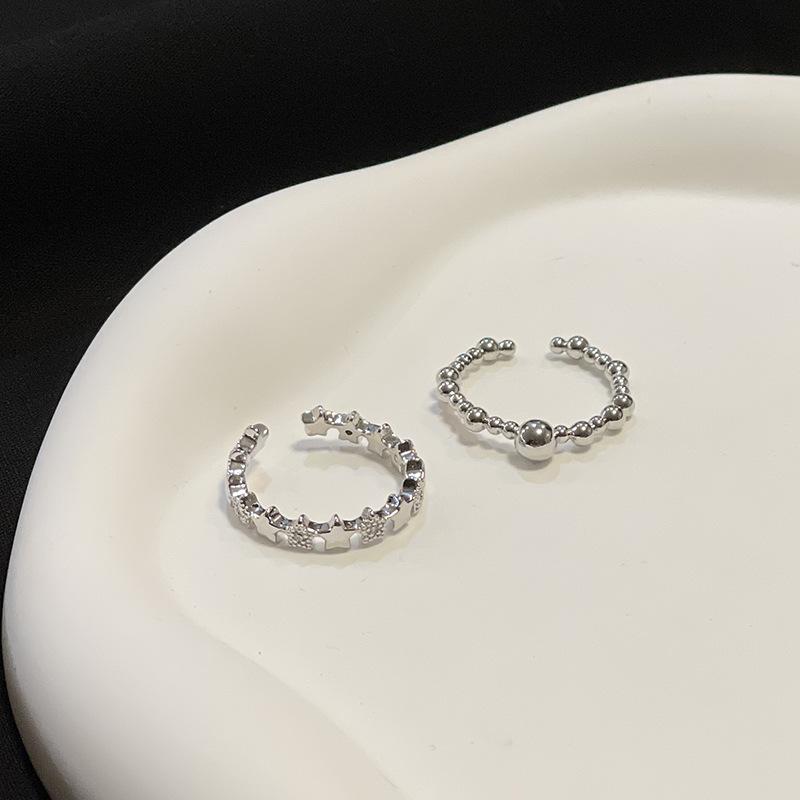 Nischdesign är enkel, full av diamanter och stjärnor, Söt temperament Pekfingerring, Damernas Högklassig Känsla Öppen Ring
