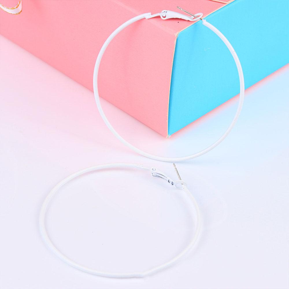 Large Earrings Female Style Earrings Spray Painted Candy Color Large Circle Fashion Personality Earrings