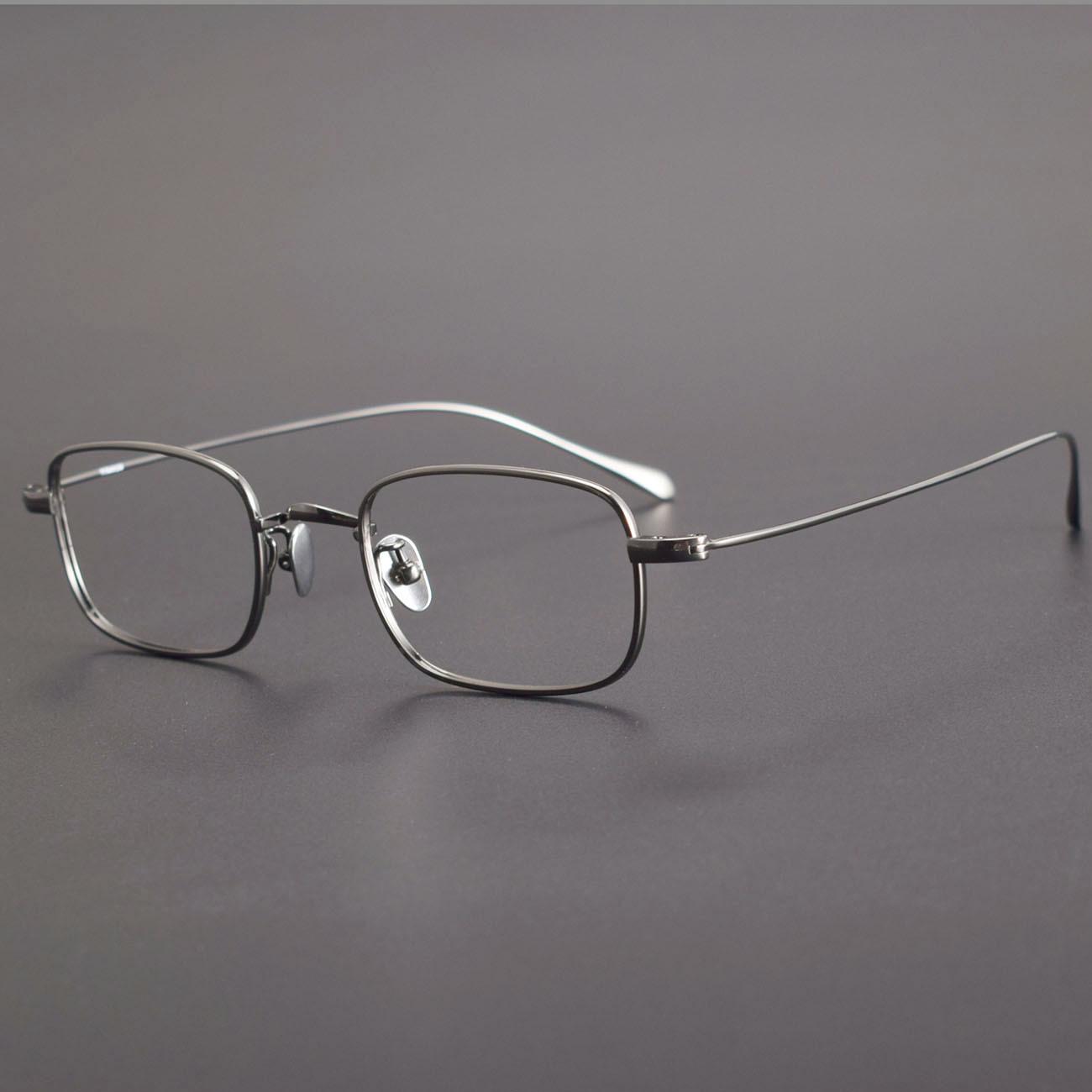 

Мужские сверхлегкие титановые очки для близорукости Zengtongyong: Маленький квадрат, совместимый с Degree, минималистский дизайн