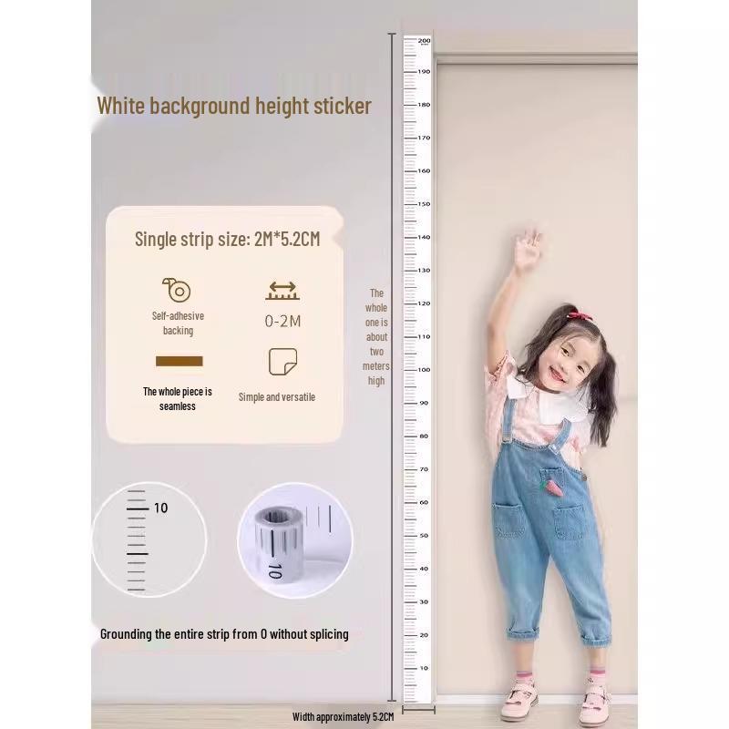 Precise Self-Adhesive Kids Height Measuring Wall Sticker