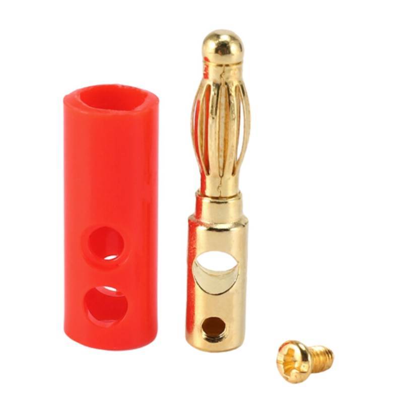 Audio Connector 4mm Gold Plated Lantern Plug With Screws For Diy Hifi Projects
