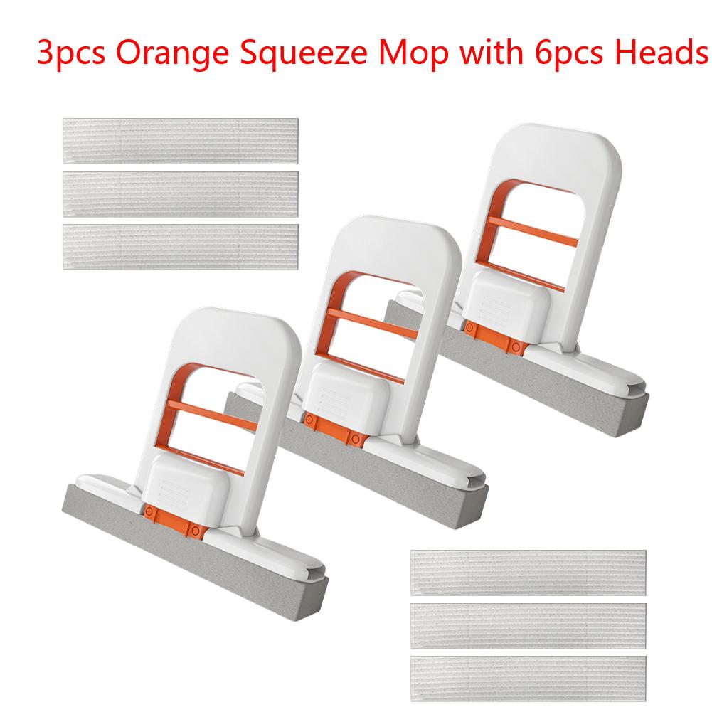 Cleaning Mop with Handle Portable Self Squeeze Mop Mini Desktop Mop for Kitchen Bathroom and Window Glass