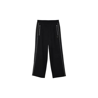 Futureknit Classic Pants Straight Loose Mid Waist Drawstring Solid Color Casual Pants Unisex Pants Black 630480-01