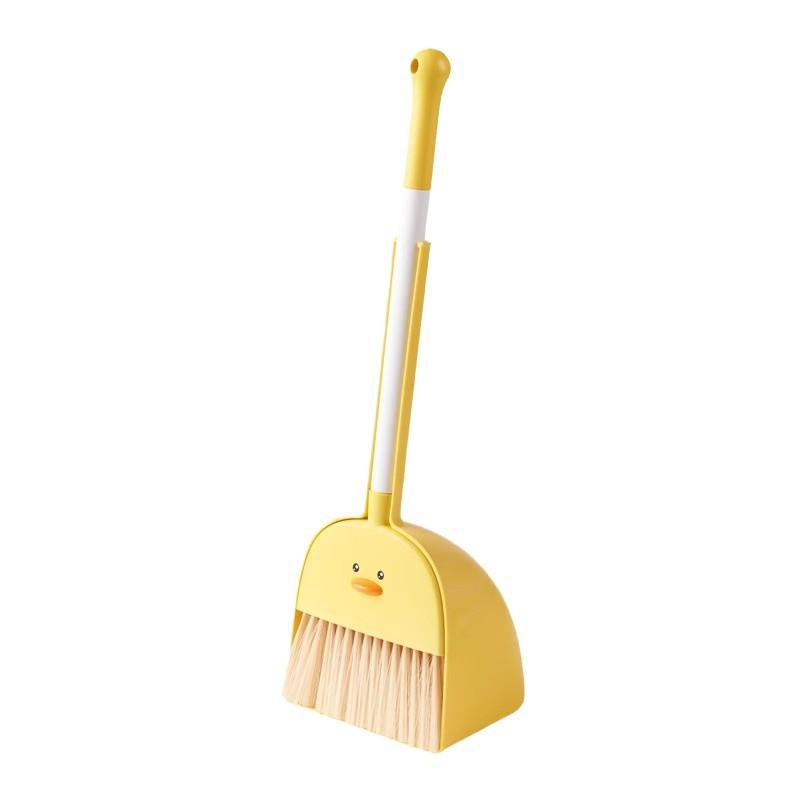 Kids' Yellow Duck Mini Broom & Dustpan Set - Adorable Sweeping Toy for Children