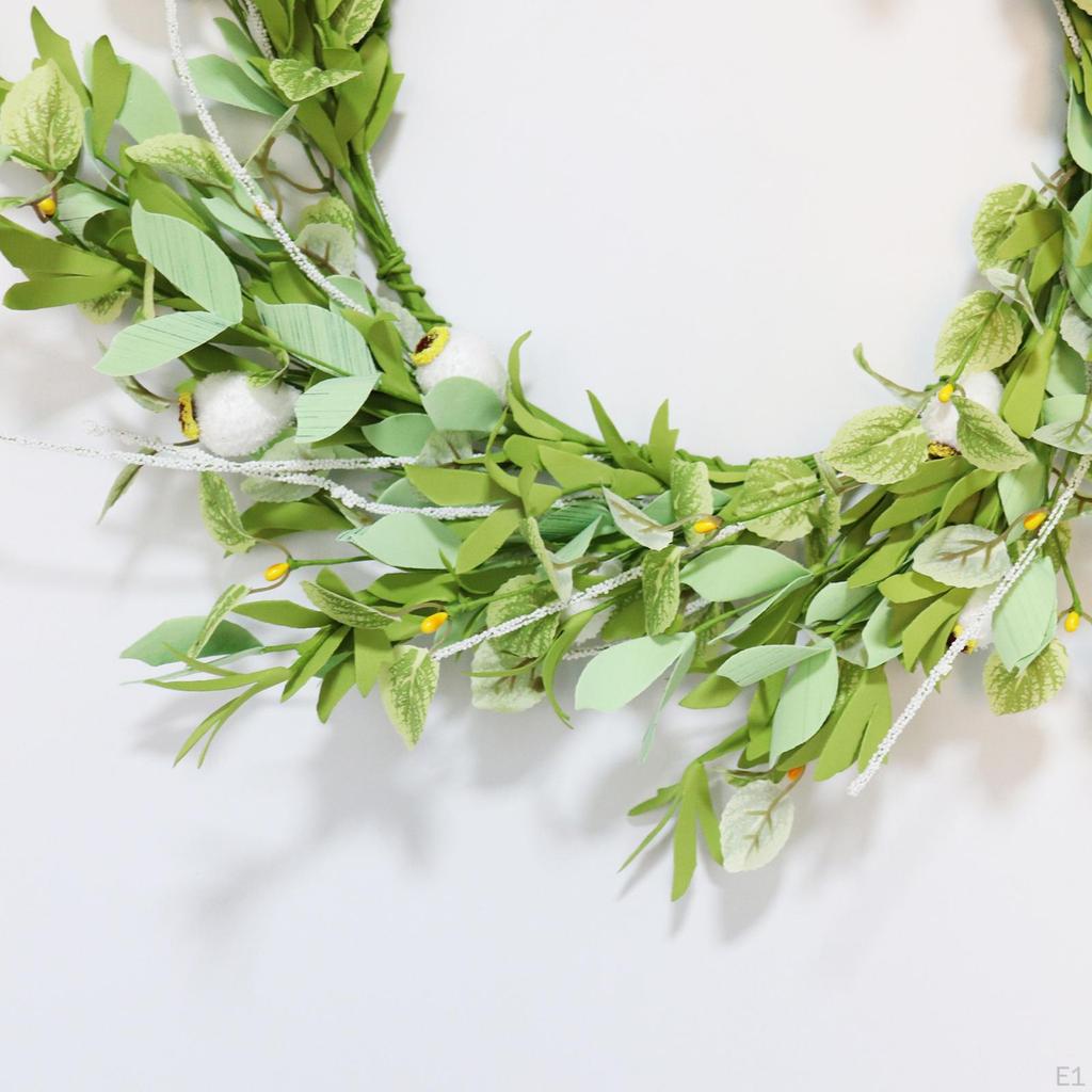 Summer Wreath Green Leaf Decorative Versatile Handcrafted Fake Greenery Hanging Garland for