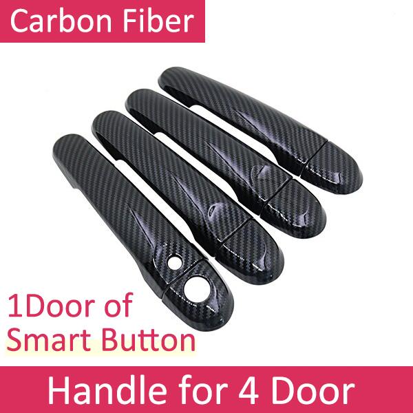 For Nissan Micra March K13 2011 2012 2013 2014 2015 2016 Carbon Fiber Door Handle Cover Protective Exterior Stickers Accessories
