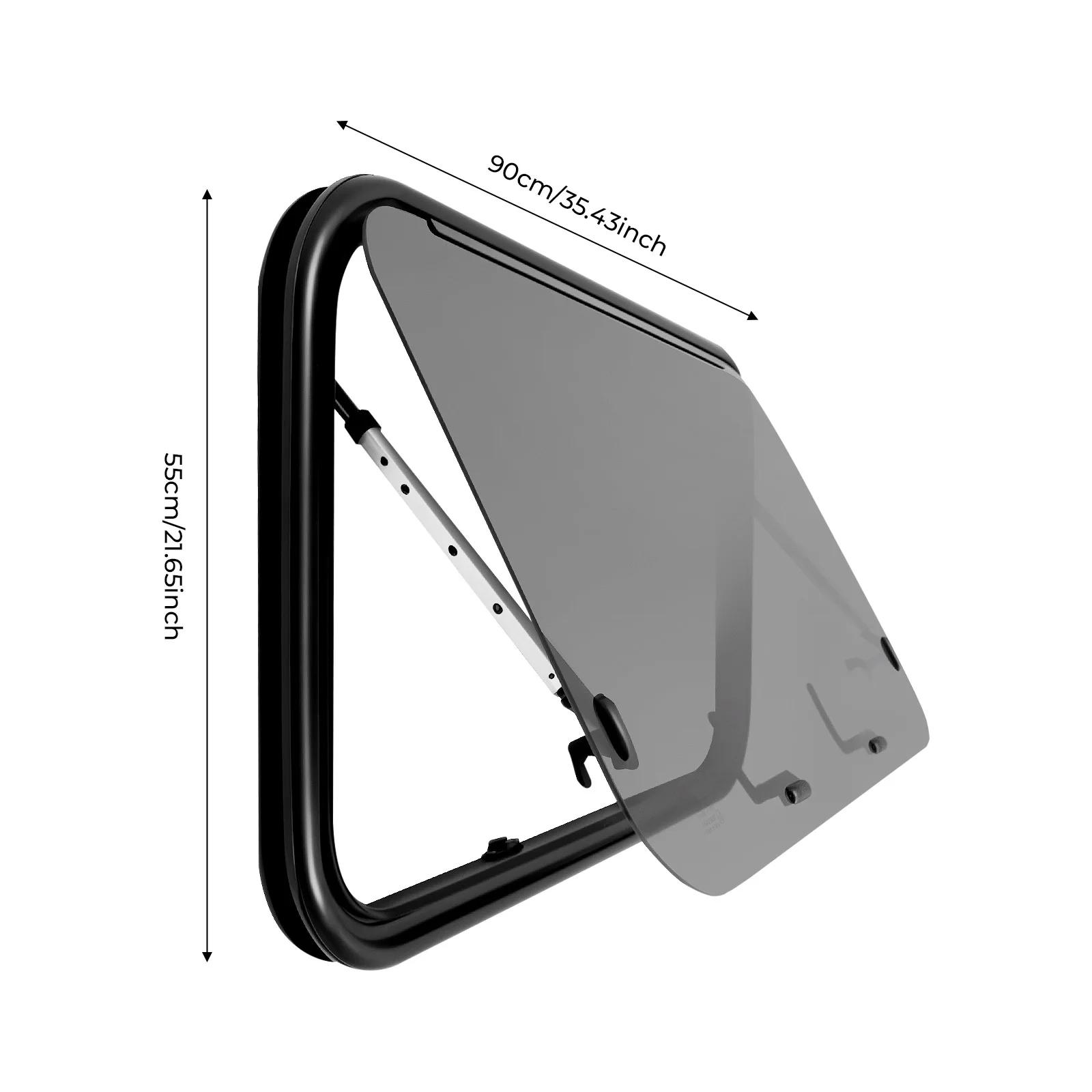 

Rectangular RV Exit Window, 90*55cm RV Push-out Window for Trailers, Pickup Trucks, for Walls w/ A Thickness of 30mm чорний
