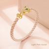 MOONLIGHT Classic Design Exquisite Cheetah Zircon Bracelet for Women Braided Leather Bracelet Quality Banquet Couples Gift