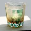320 Ml Luxury Green Purple Colored Glass Old Fashioned Tumbler Hand Carved Peacock Whiskey Rock Glasses In Gift Box