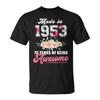 Made In 1953 Floral 70 Year Old 70th Birthday Unisex Tshirt Funny Tshirts Unisex Clothes Summer Clothes Short Sleeve Tee Unisex