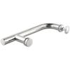 Shower Door Handle Bar 145mm Hole Sliding Glass Door Handle Bathroom Shower Stainless Steel Chrome F-shaped Bar Home Hardware