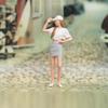 1/64 Scale Hat Girl Figure Mini Rein Figurine Desk Decoration Movie Prop Sand Table Layout Miniature