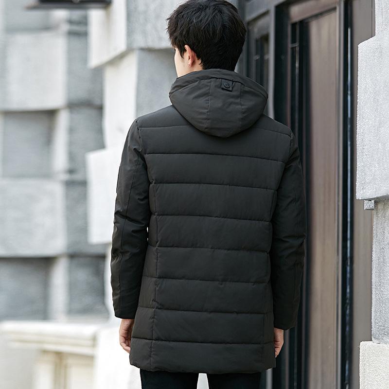 Men's Mid-Length Korean Style Winter Cotton Jacket: Trendy, Casual, Thickened, and Warm.