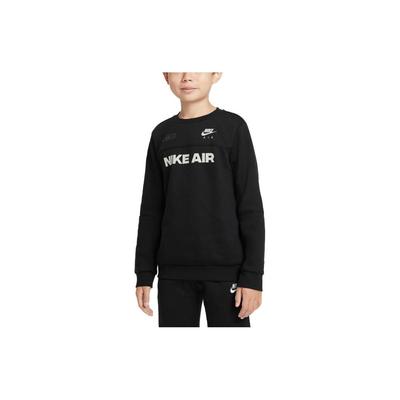 Nike Hava Postası Logosu Baskılı Bol Kesim Sweatshirt Çocuk Üst Siyah DM8112-010