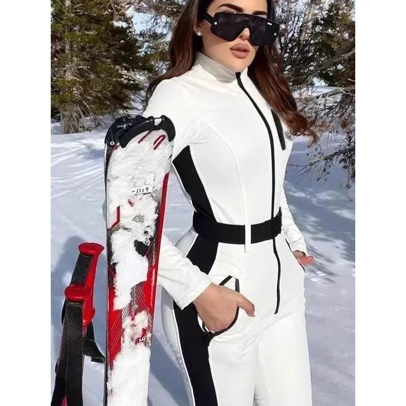 Winter Special Outdoor Sports Good-looking Warm Waterproof Design Sense Fashion Windproof Ski Suit One-Piece Suit
