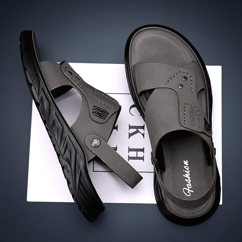 

Мужские сандалии лето 2025 новый тренд повседневные латексные сандалии спортивные уличные интернет-знаменитость для вождения 38