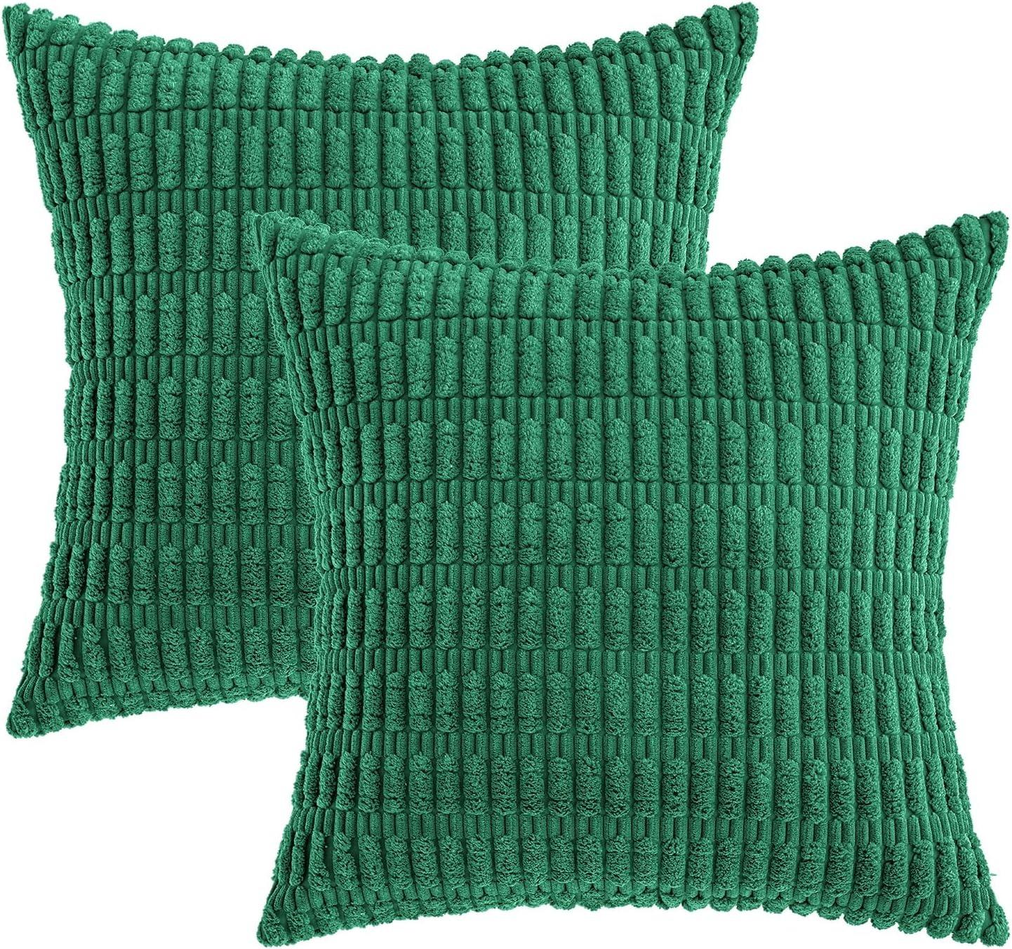 

Textile Throw Pillow Covers Gentle Corduroy Decorative Yellow Boho Striped Pillow Covers Pillowcase Farmhouse Household Decor designed for Couch 30x50CM 1Pcs