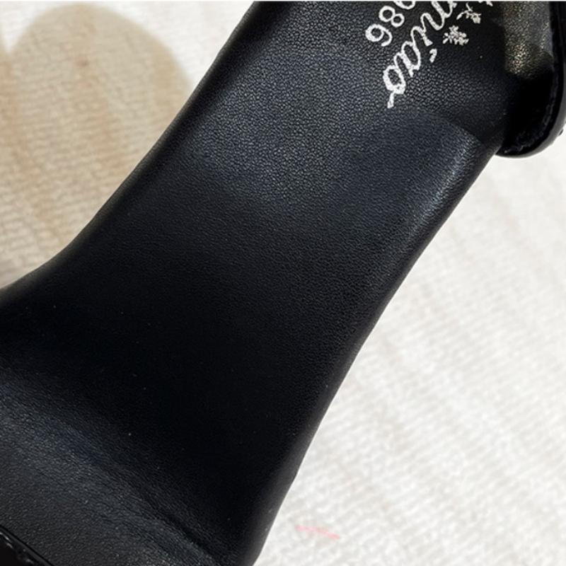 Женские пикантные сандалии на высоком каблуке с металлической пряжкой на шпильке — фото 8