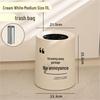 OIMG Household Large Capacity Cream Style Trash Can (2-Pack)