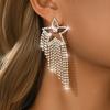 New trendy full diamond irregular tassel hollow star earrings, sweet and romantic cute earrings with accessories