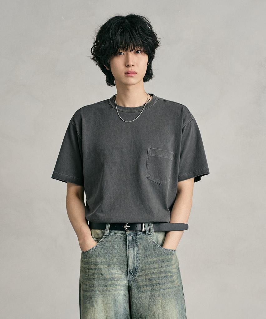DECET Pigment Pocket T-Shirt Dcts001Dgray