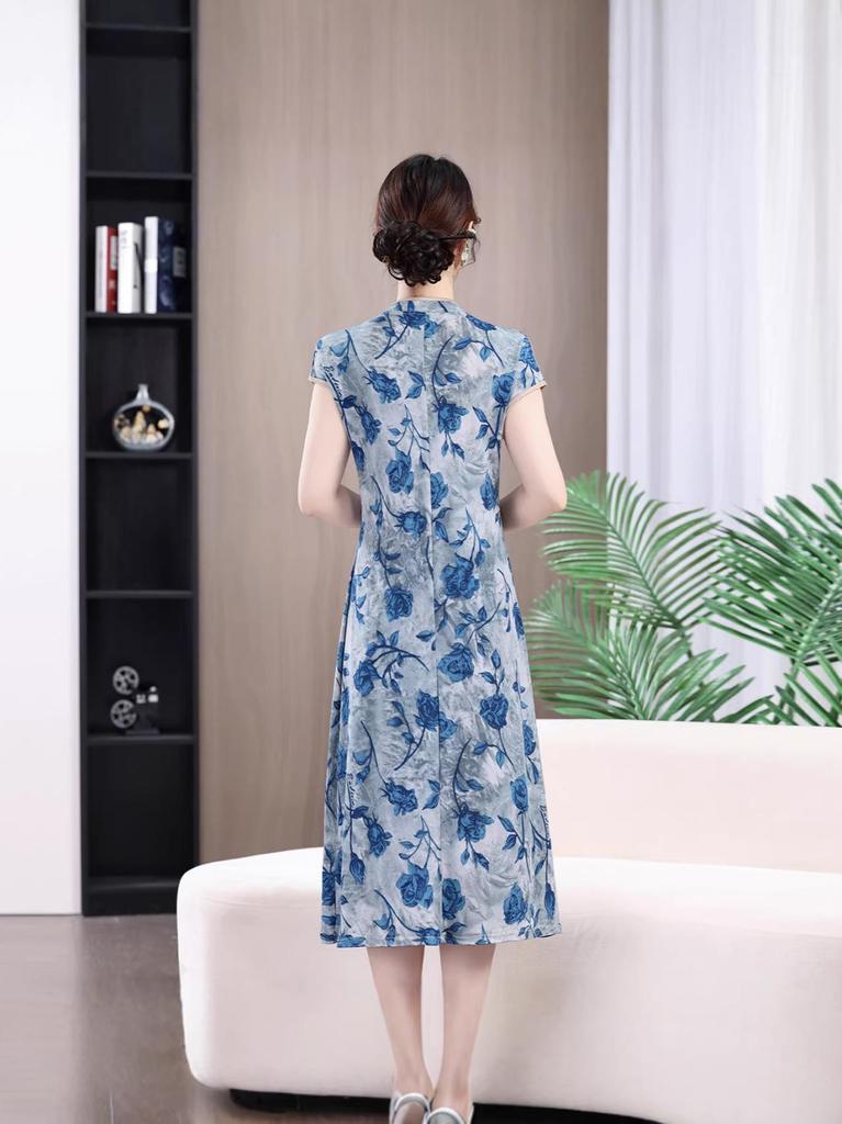 Elegant Retro Slim Fit Qipao Dress - Artistic Chinese Style for Spring/Summer 2026