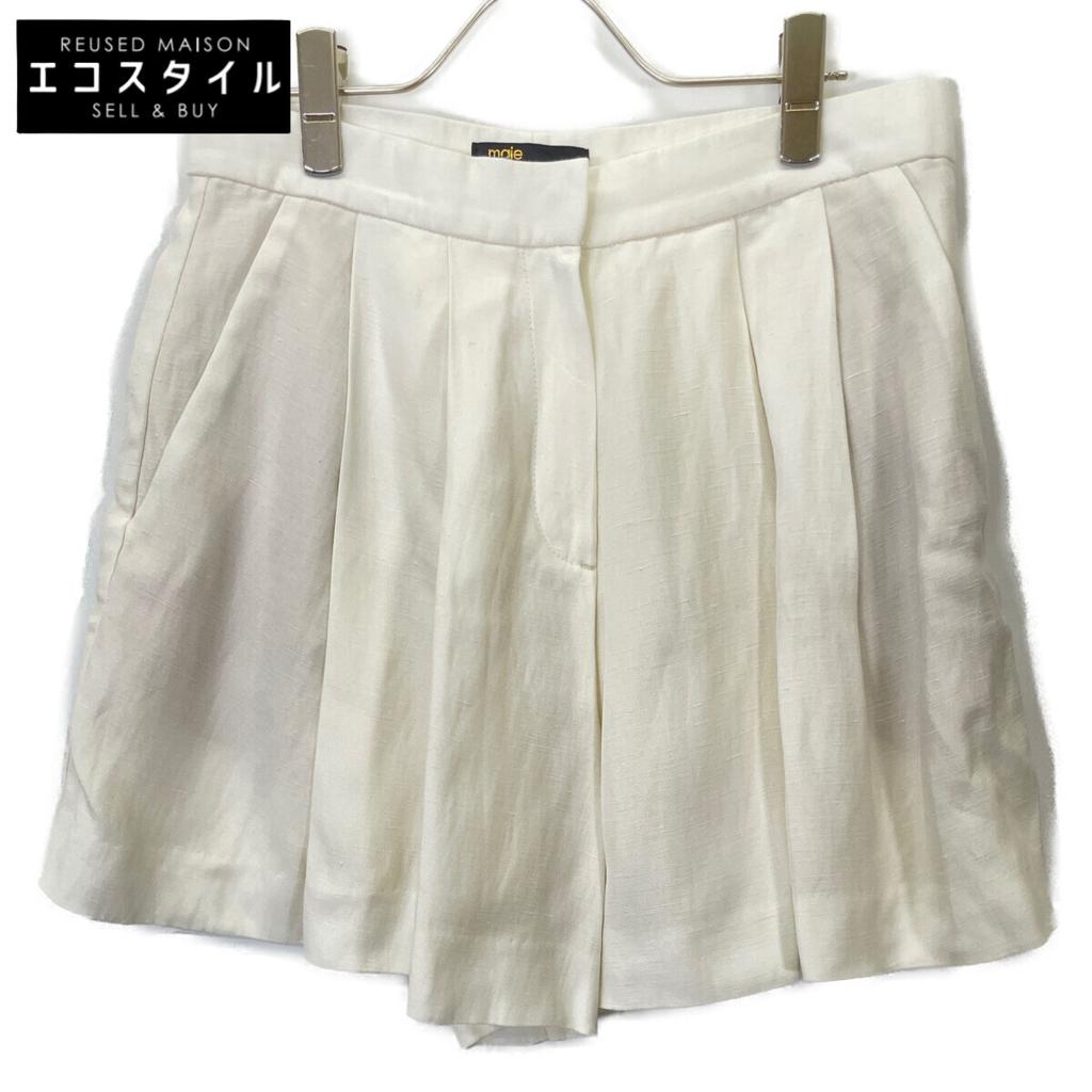 Maje White Flowing Shorts Bottoms 38 whiteUsed