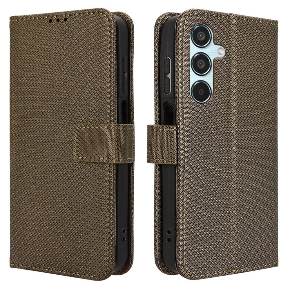For Samsung Galaxy M35 5G Case Diamond Texture PU Leather Phone Cover