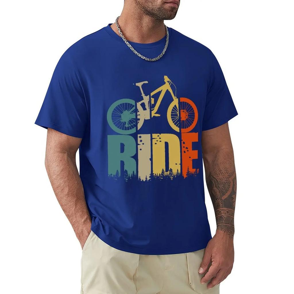 Retro Ride Your Mountain Bike MTB Lover T Shirt Harajuku Short Sleeve T-shirt Cotton Graphics Tshirt Tops