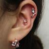 Women's Cubic Galaxy 3-Piercing Inner Conch Earrings Set
