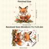 1PCS Cartoon Fox Reading Children's Room Kindergarten Wall Beautification Wall Stickers Self-adhesive PVC Material