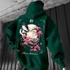 Ink White Dragon Cherry Blossom Full Moon Japanese Cherry Character National Style Printing New Chinese Style National Tide Gentle Loose Tops