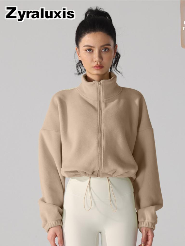 Women's Sherpa Fleece Hoodie with Warm Lining and Drawstring Hood for Fall Winter Daily Wear