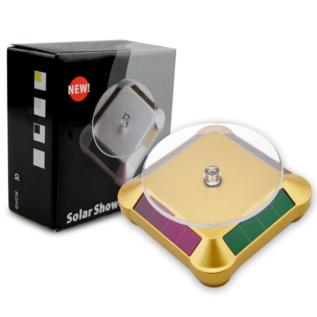 ° Solar LED Turntable Presentation Plate Jewelry Display Stand