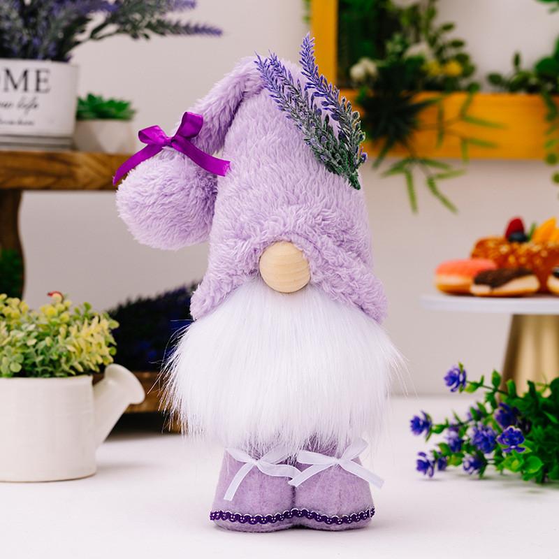 

Unique Lavender Purple Doll Figurine Plush Gnome Stylish Accent For Mothers Day Celebrations