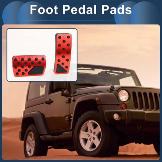 1 комплект автоматических накладок на педаль акселератора для Jeep Wrangler 2018-2024 красный