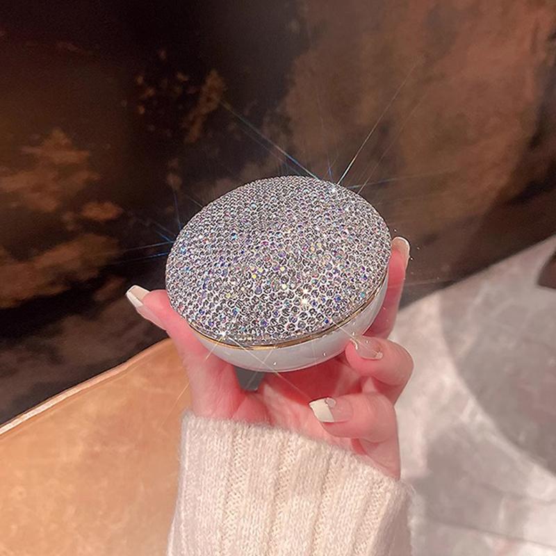 Luxury Proposal Ring Box Diamond Studded LED Ring Boxes Wedding Rings Packaging Box Women's Jewelry Storage Display Boxes