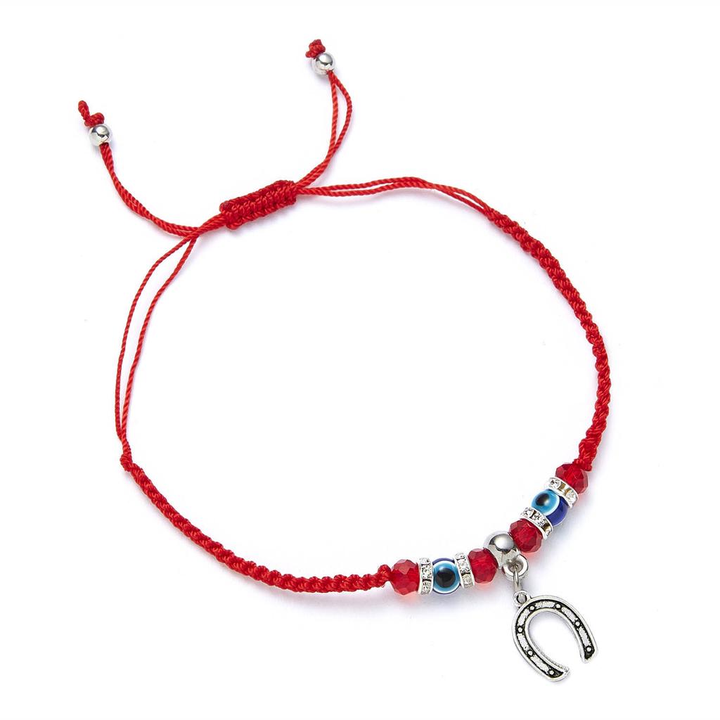Blauwe Boze Oog Armbanden Armband Goede Geluk Rode Draad Gevlochten Verstelbare Bedel Armband Voor Koppel Vrouwen Geliefde Dame Cadeau