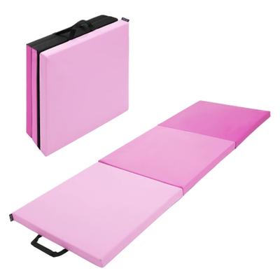 Folding Gymnastic Mattress 180x60x5 Cm - Pink
