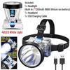 LED Strong Bald Headlight Ultra Bright Rechargeable Head Wear Flashlight Night Fishing Working Miner's Light Field Long Distance