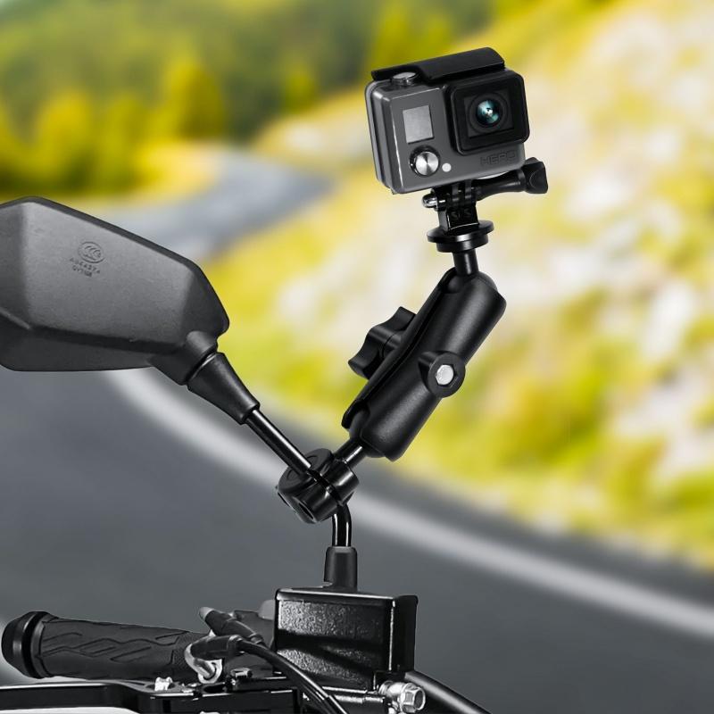 Bicycle Riding Clip Fixed Bracket Bike Handlebar Mount Holder Adapter Clamp Base w 1/4 for Gopro Action Osmo Insta 360 X4 X3