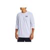 Under Armour Letter Print Crew Neck Training Long Sleeve T-Shirt Men Tops White 1329585-100