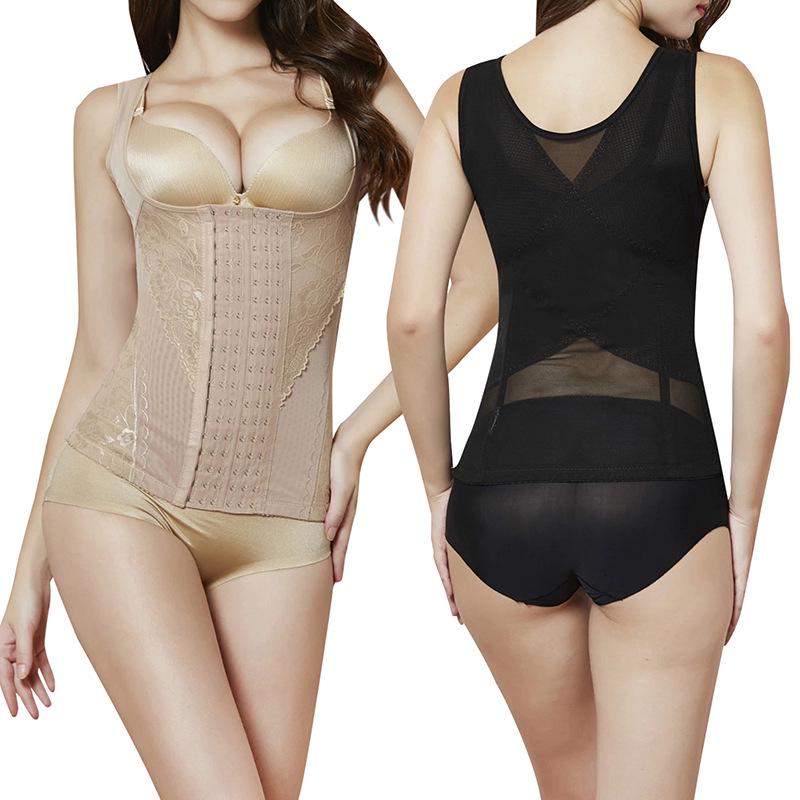 Plus Size Waist Cincher Shapewear: Postpartum Abdominal Control with Bust Support for Women