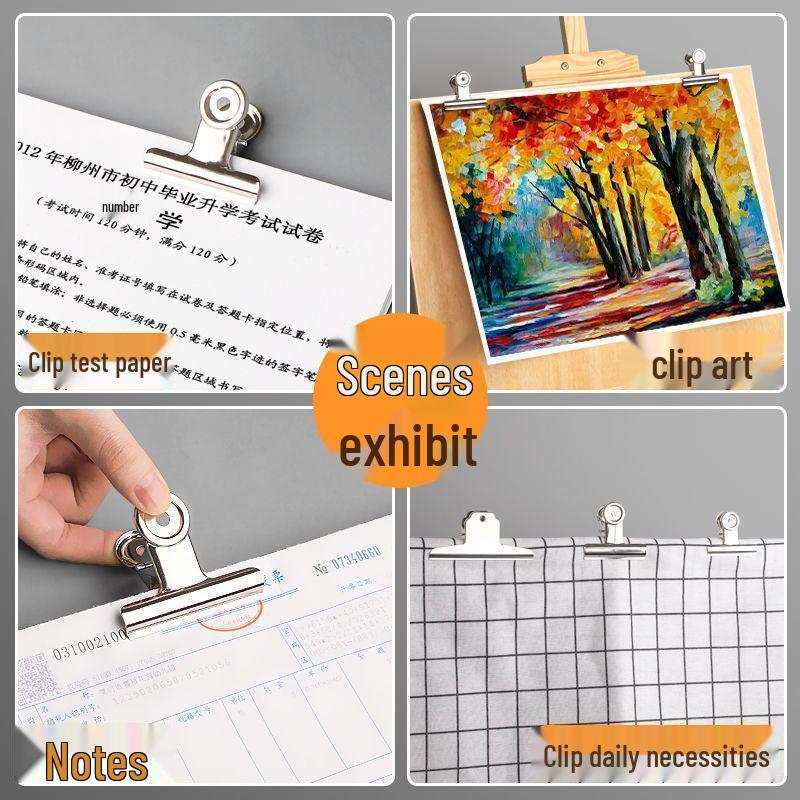 Free Shipping: Extra Large Stainless Steel Binding Clips for Household & Office