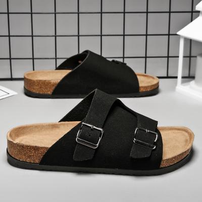 Sandali Piatto Moda Taglie Forti 45 Donna Uomo Casual con Plantare in Sughero Ecopelle Morbidi Comodi Estivi Sandali Unisex Scarpe Designer Uomo
