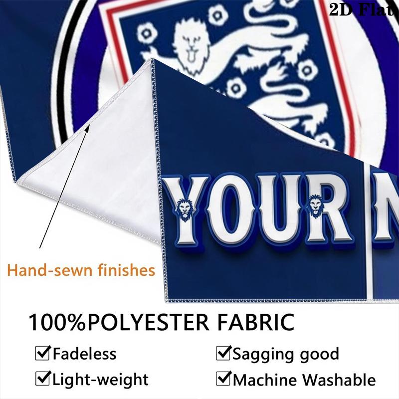 Custom Name England Soccer Wall Tapestry Aesthetic Wall Hanging Printed Fabric Blanket Decorative Tapestries for Bedroom Living Room Home Decor